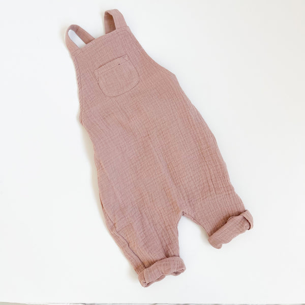 Cross Back Overall in Blush